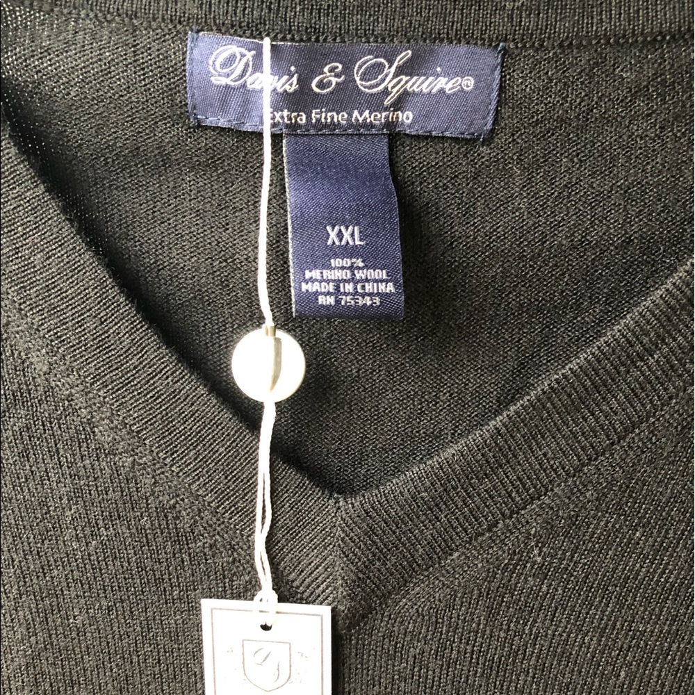 Davis & Squire Merino Wool V Neck Sweater